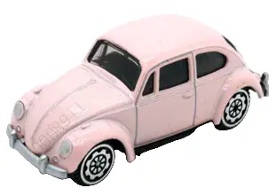 1:58 Pink Volkswagen Beetle Alloy Model Car – Authentic License Design 1