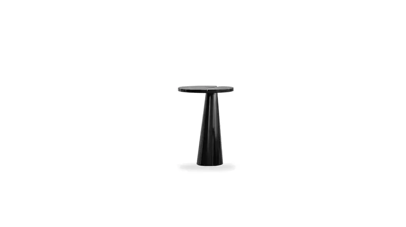 Acyl Tall Polished Marquina Black End Table 1