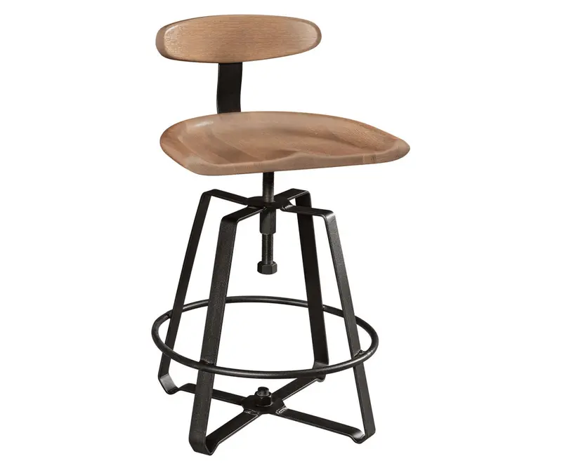 Adjustable Swivel Stool With Iron Base 1