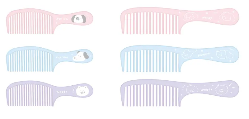 Animal Series Dual-Tooth Hair Comb Set – Wide & Fine Teeth (2-Piece) 1