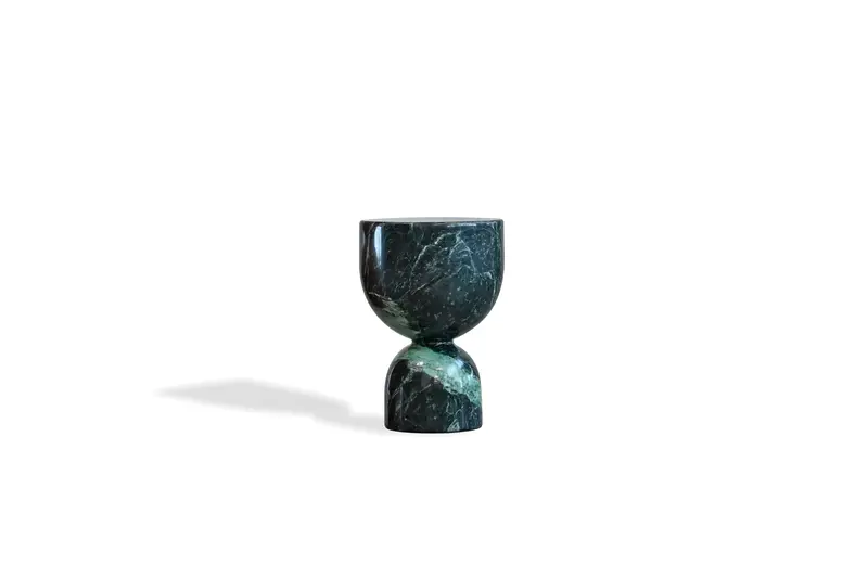 Apothecary Low Marmo Verde End Table 1