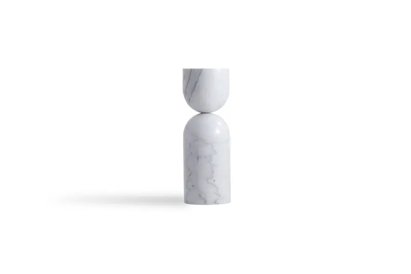 Apothecary Tall White End Table 1