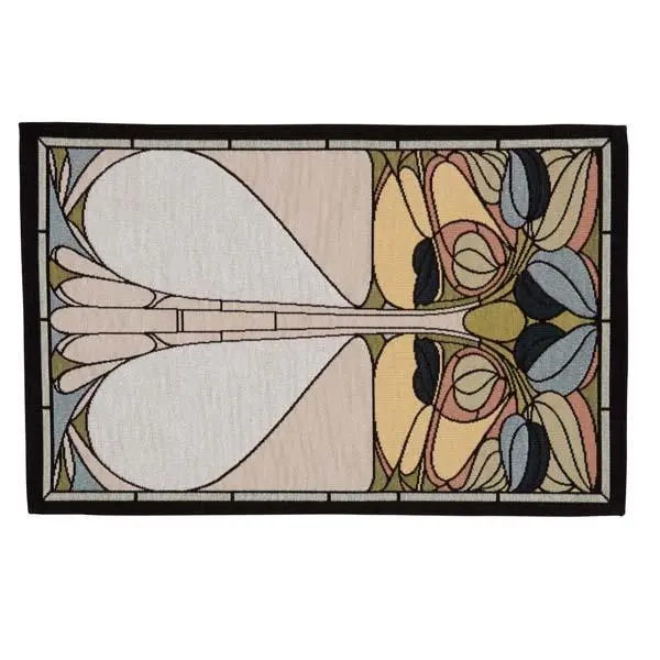 Art Nouveau Placemat With Peridot Green Accents 1