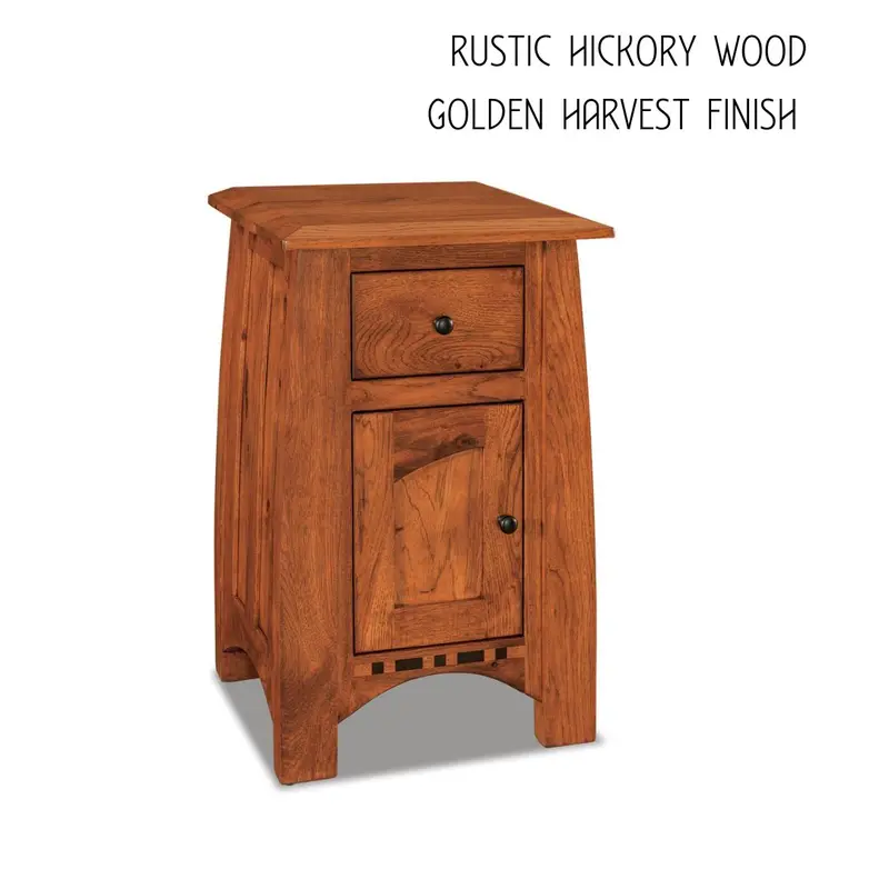 Artisan Inlay Narrow Nightstand With Handcrafted Detailing 1