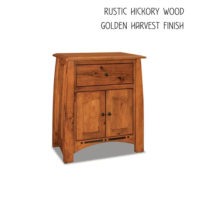 Artisan Inlay Wide Nightstand With Decorative Paneling 1