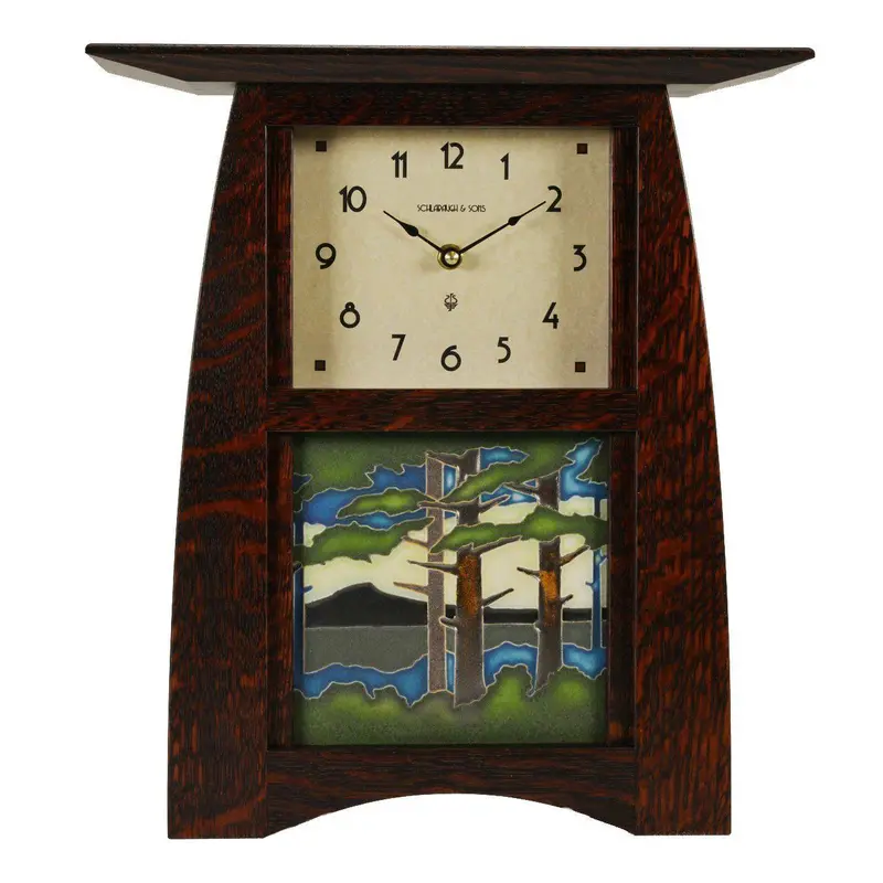 Arts & Crafts 6X6 Motawi Ceramic Tile Wall Clock 1