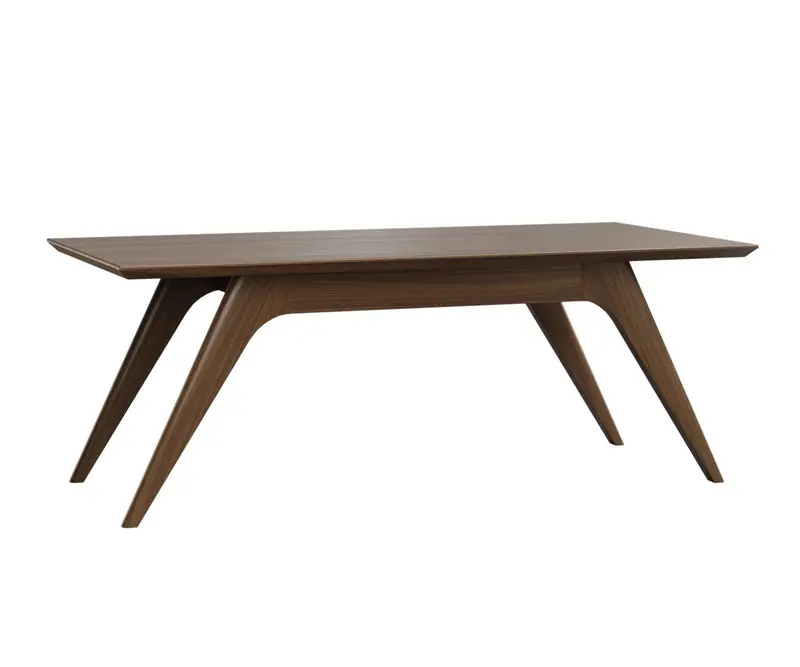 Asher Low Profile Coffee Table With Rounded Edges 1