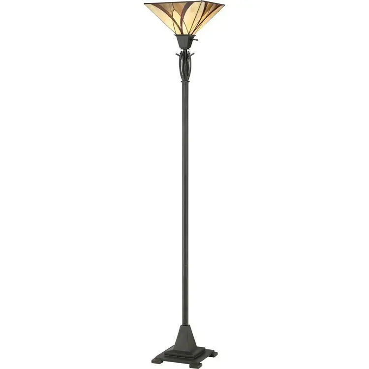 Asheville Bronze Vintage-Style Torch Floor Lamp 1