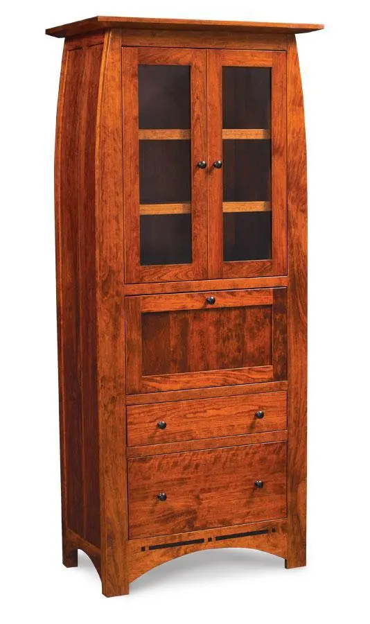 Aspen Laptop Secretary Featuring Decorative Inlay