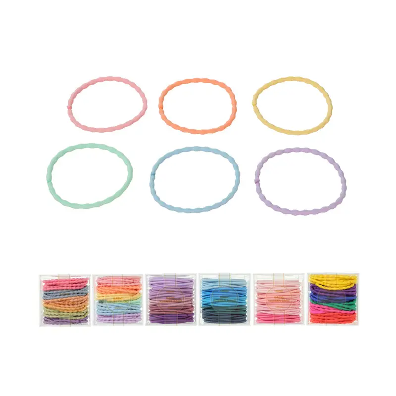 Assorted Color Hair Ties With Storage Case – 40-Piece Set 1