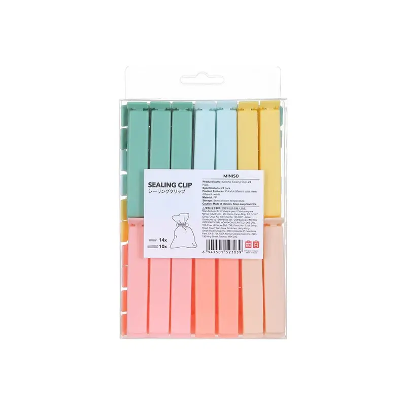 Assorted Colorful Sealing Clips – 24-Piece Reusable Food & Storage Set 1