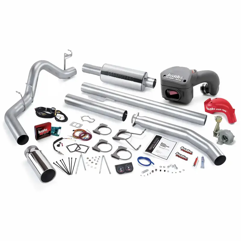 Banks Power Exhaust, Intake & Tuning Kit – Includes Programmer Chip (Model #49393) 1