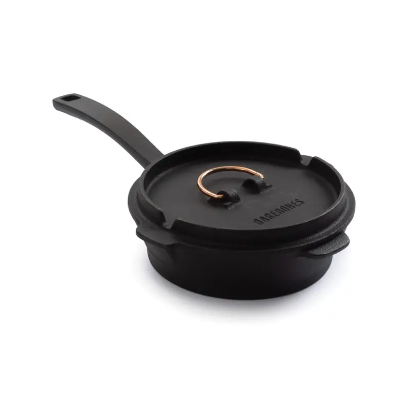 Barebones 6-Inch All-In-One Cast Iron Skillet & Lid Set 1