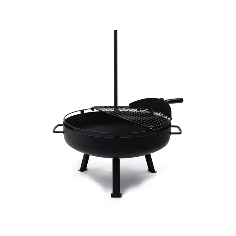 Barebones Cowboy Fire Pit Grill – 23-Inch Round Outdoor Cooking Station 1