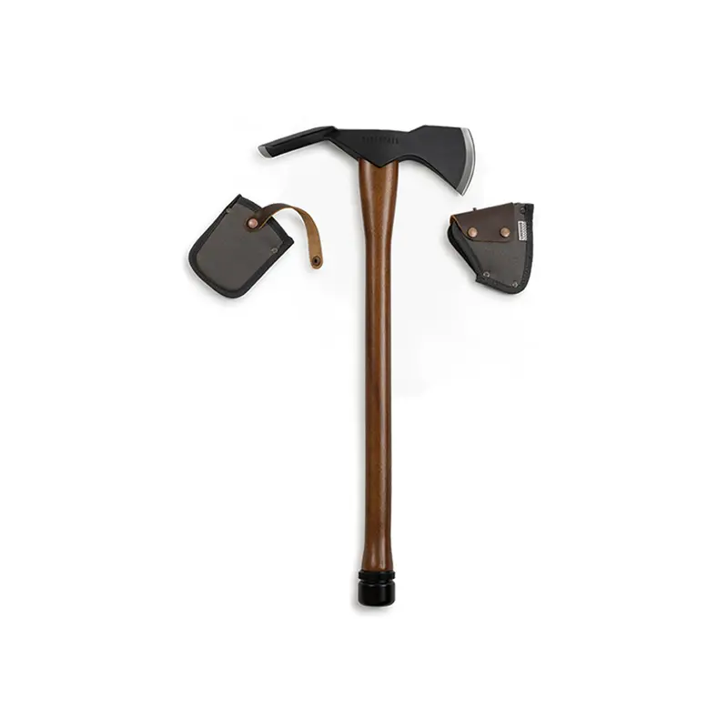 Barebones Pulaski Axe – Dual-Head Tool With Canvas Sheath 1