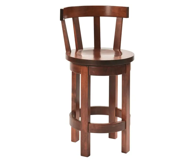 Barrel Swivel Barstool Featuring Full Back Support 1