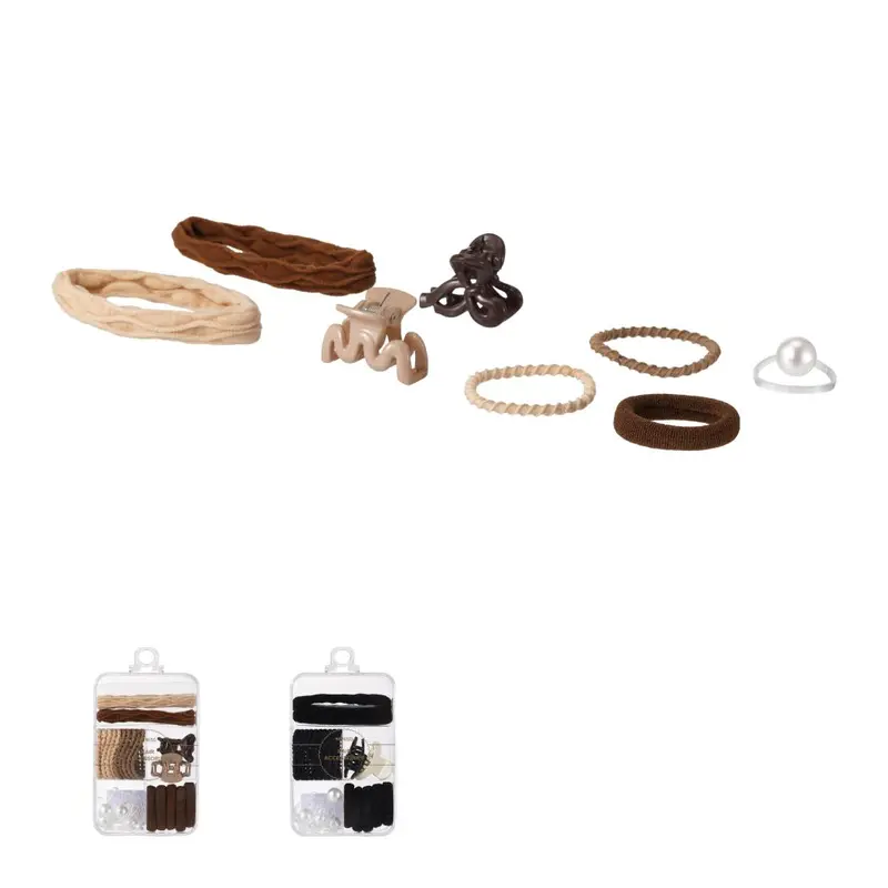 Basic Claw Clip And Elastic Hair Band Combo Pack 1