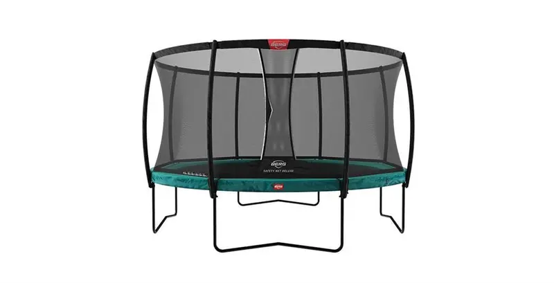 Berg Champion Regular Trampoline (380 Cm, Green) With Deluxe Safety Net (12.5 Ft) 1