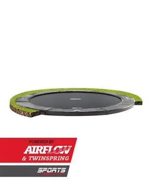 Berg Flatground Elite 430 Cm Grey Trampoline With Safety Padding (14 Ft) 1