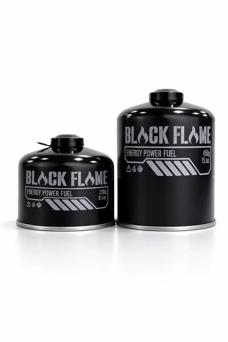 Black Flame Premium Butane Gas Cartridge – 230G Or 450G Refillable Fuel Canister 1
