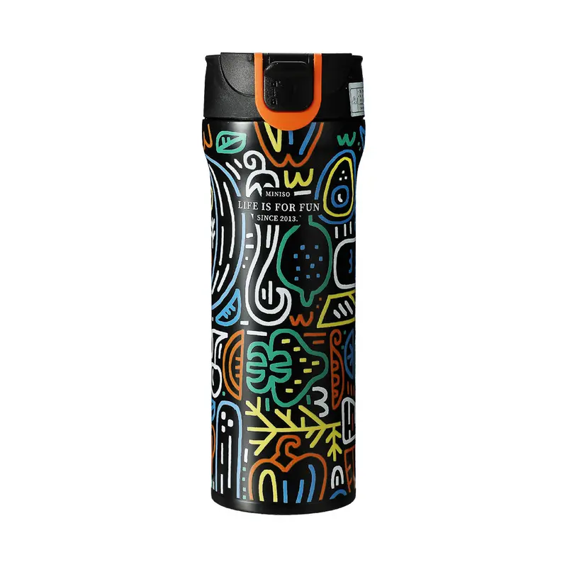 Black Insulated Thermal Tumbler – 450Ml Vacuum-Sealed Drink Cup 1