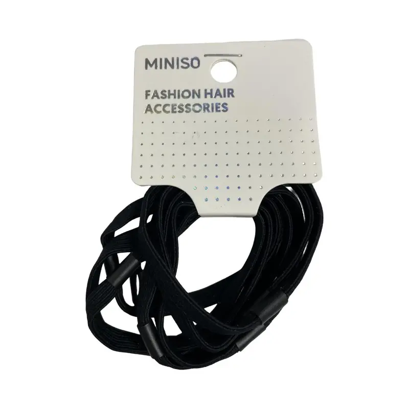Black Wide Flat Rubber Bands – Heavy-Duty, 8-Pack 1