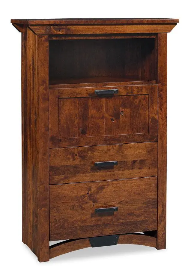 B&O Railroad Trestle Bridge Laptop Cabinet With File Drawer