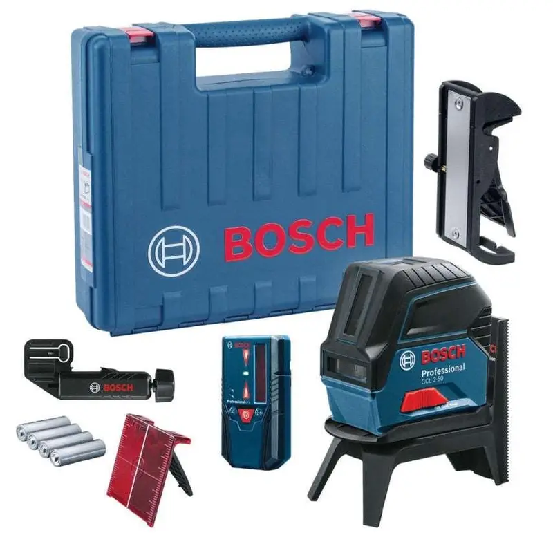 Bosch Gcl 2-50 Cross-Line Laser Level With Lr6 Receiver 1