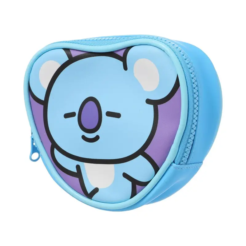 Bt21 Koya Light Purple Heart Coin Purse – Dual-Tone Accent Design 1