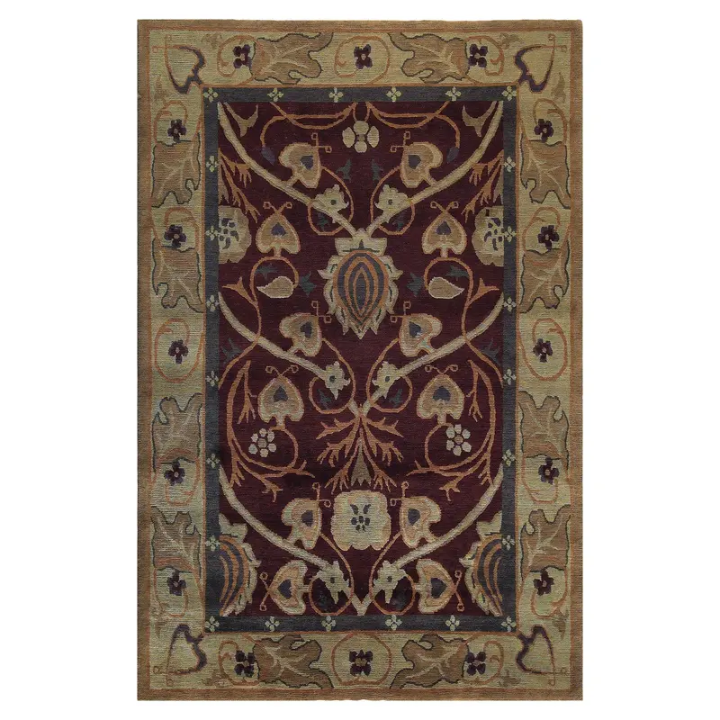 Bungalow Garden Wool Area Rug – Stickley-Style Craftsmanship 1