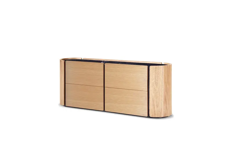 Burrow White Oak 4-Drawer Double Dresser 1