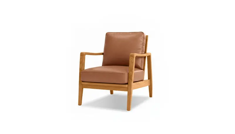 Butternut-Finished Craftsman Lounge Chair 1