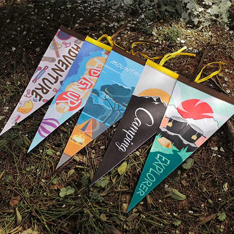 Camp Leader Campground Scene Hanging Flag 2