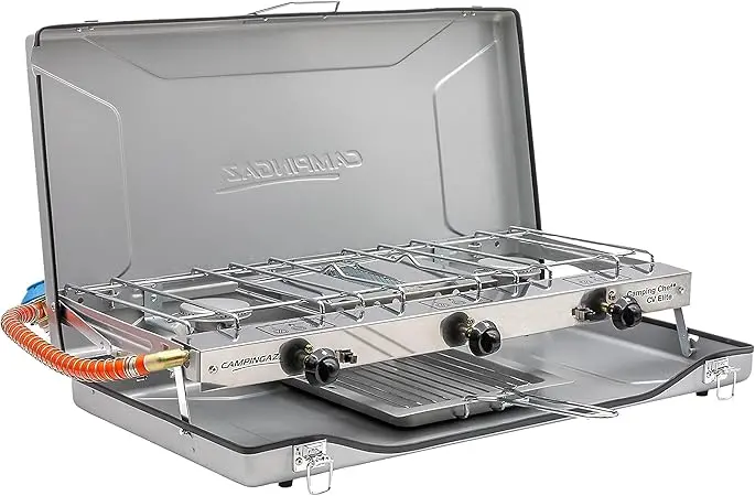 Campingaz Camping Chef Folding Portable Cooktop With Windshield 1