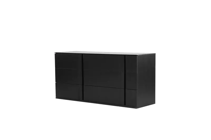 Carbon Black Double Dresser With Soft-Close Drawers 1