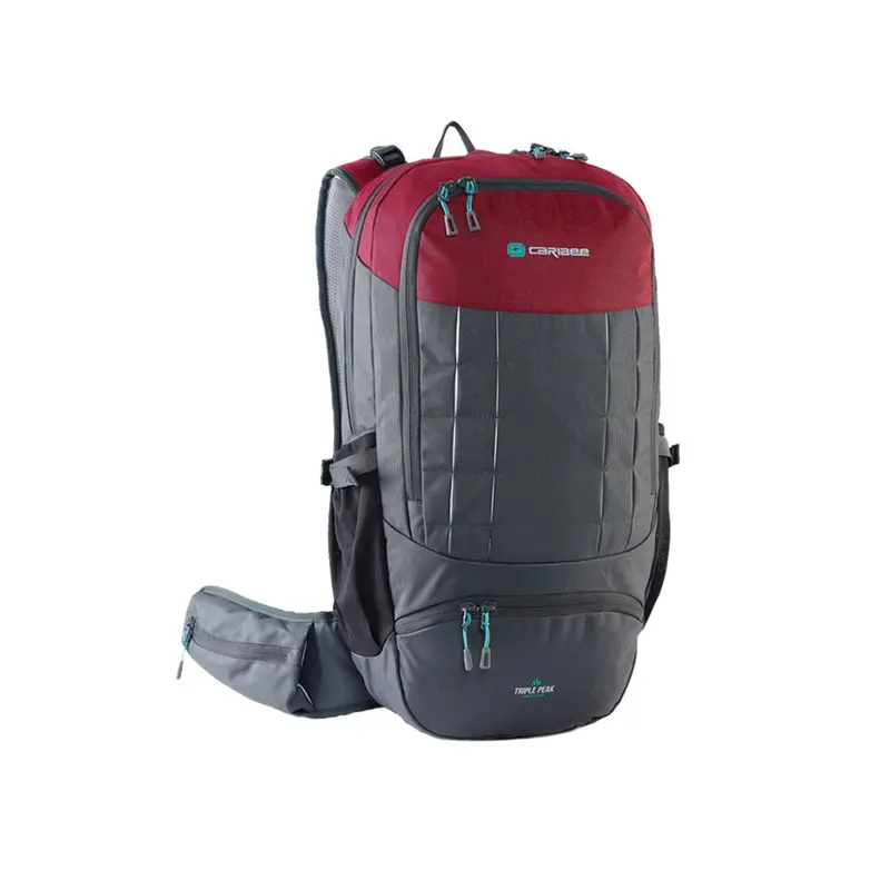 Caribee Triple Peak 34L Backpack – Merlot Red 1