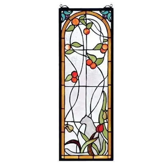 Cat And Tulips Themed Stained Glass Window 1