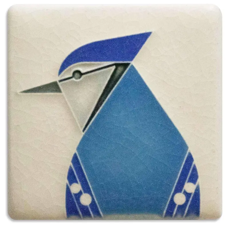 Charley Harper Mini Blue Jay Ceramic Tile (3" X 3") 1