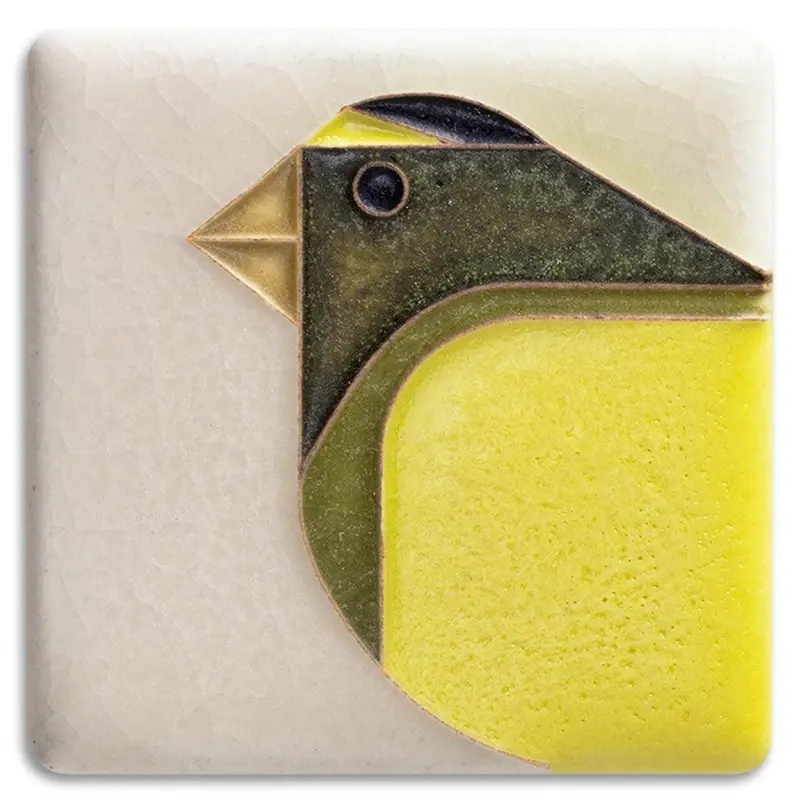 Charley Harper Mini Grosbeak 3X3 Ceramic Tile 1