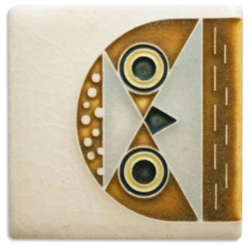 Charley Harper Mini Owlet Ceramic Tile (3" X 3") 1