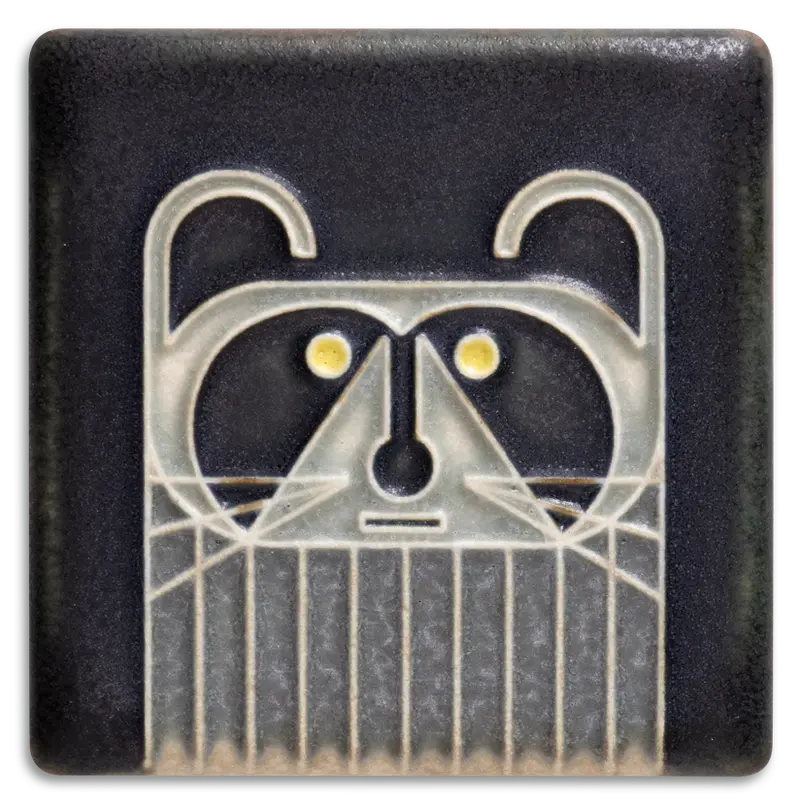 Charley Harper Mini Raccoon Ceramic Tile – 3X3 Inches 1