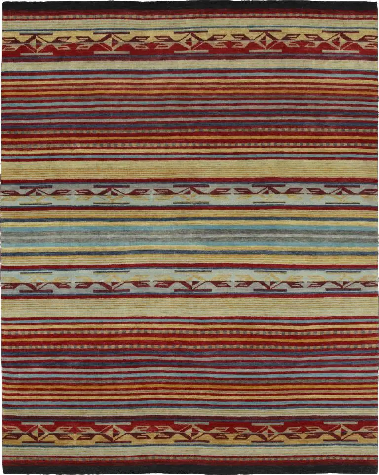 Chimayo Garnet Southwest Hand-Knotted Area Rug By Pendleton 1
