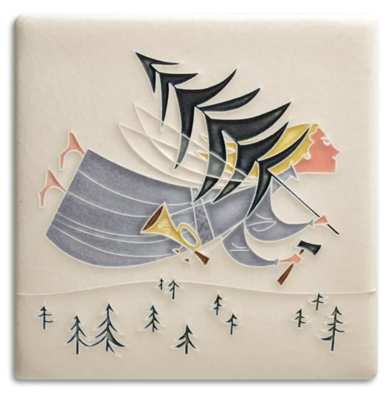 Christmas Spirit Design 6X6 Ceramic Tile 1