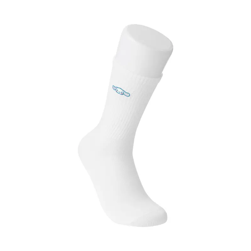 Cinnamoroll-Themed White Cotton Crew Socks For Adults & Teens 1