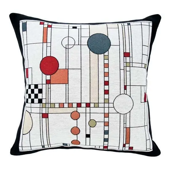 Circle Study Geometric Throw Pillow 1