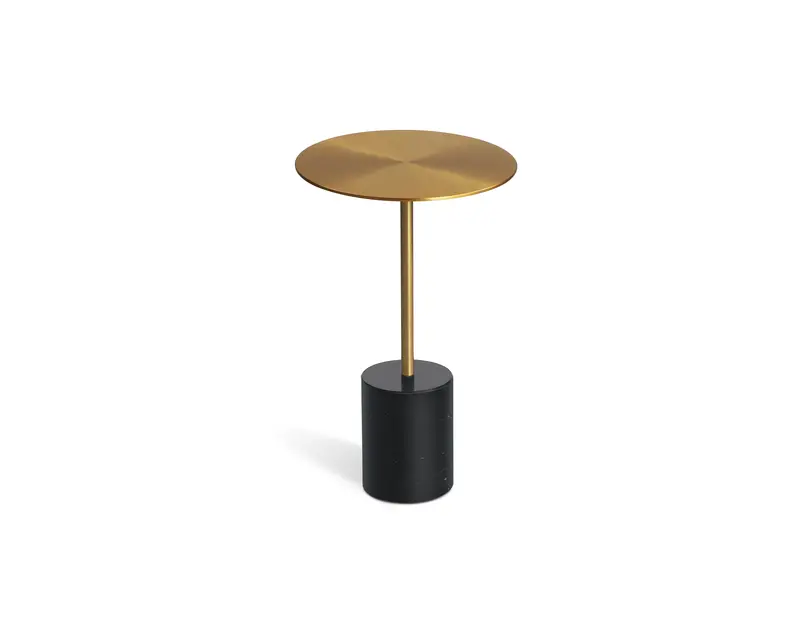 Circulo Medium White End Table