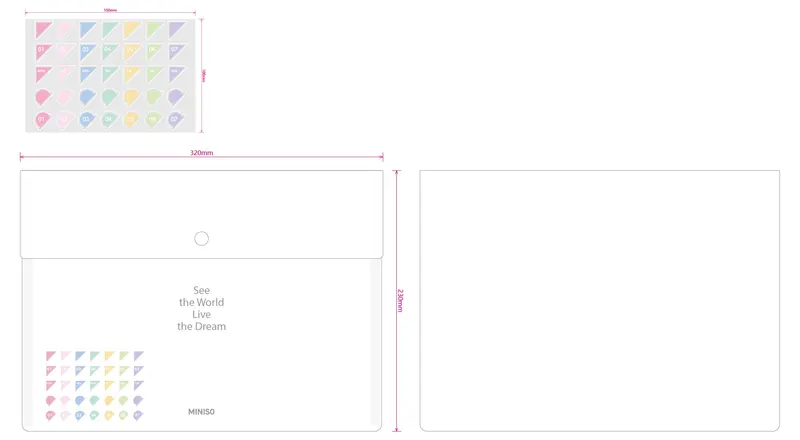 Clear White Pp Document Folder – Includes 2 Adhesive Sticker Sheets 1