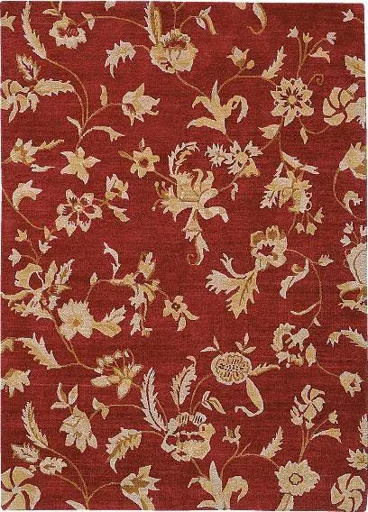 Clearance Toile Tomato Area Rug 1