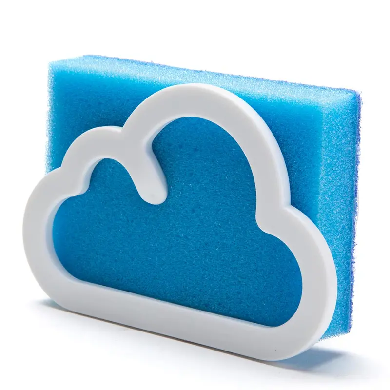 Cloud-Shaped Sponge Holder With Drainage Grooves 1