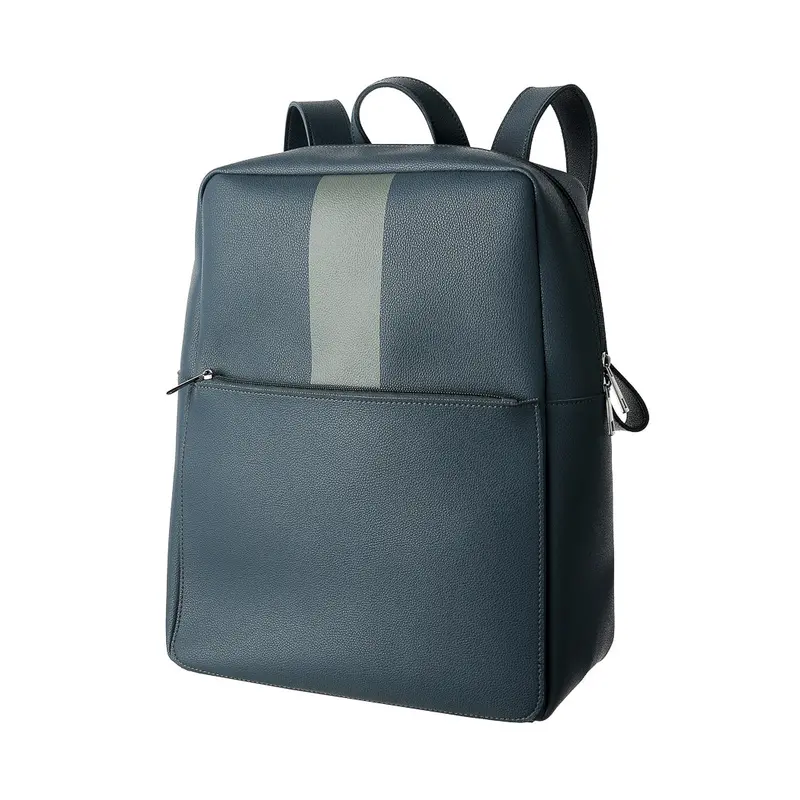 Color-Blocked Backpack – Modern Two-Tone Design In Navy Blue 1